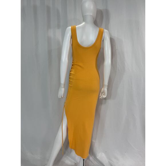 The Range 'Cinched' Orange Midi Dress Size M - Picture 3 of 5